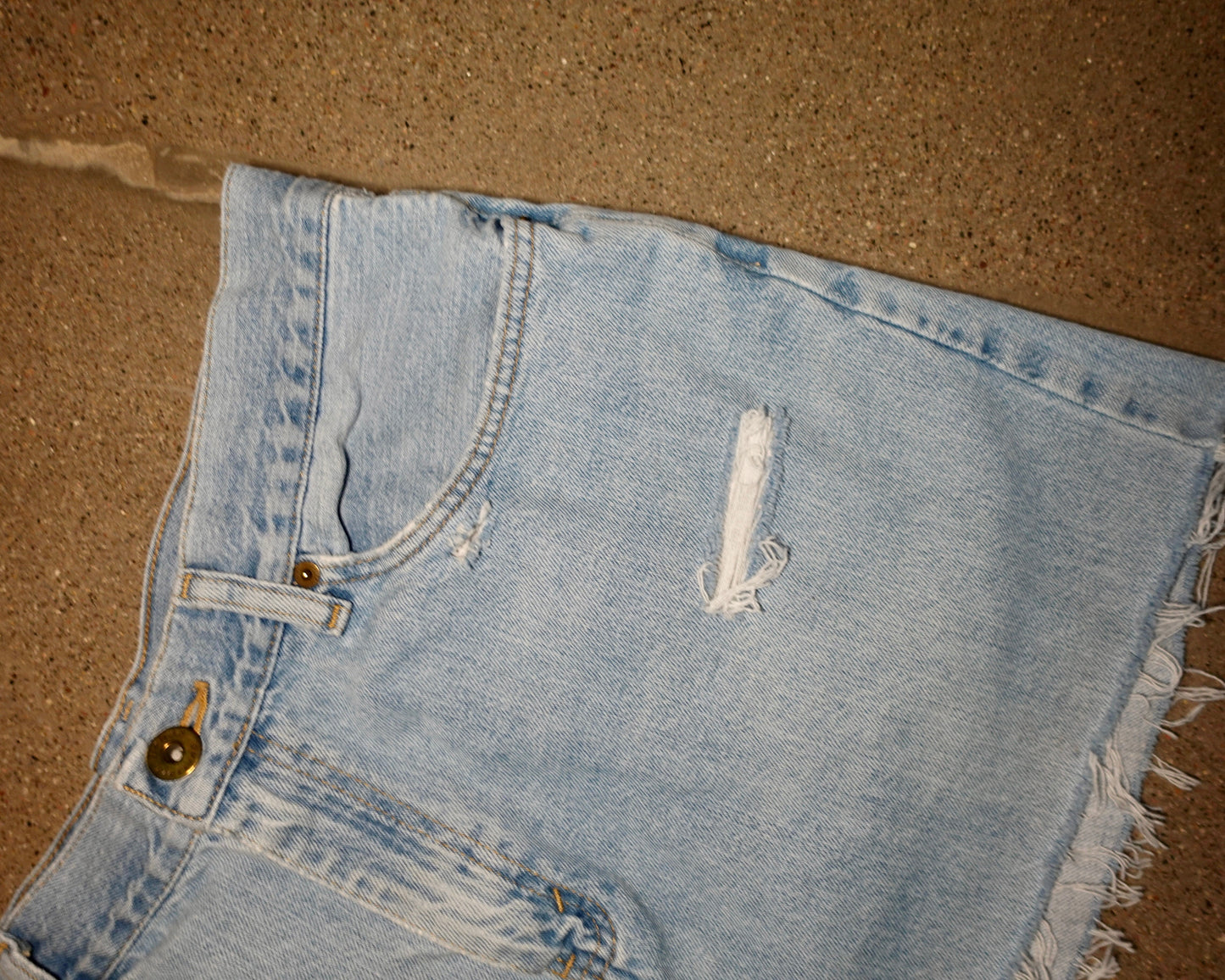 Stella Reworked Denim Mini Skirt