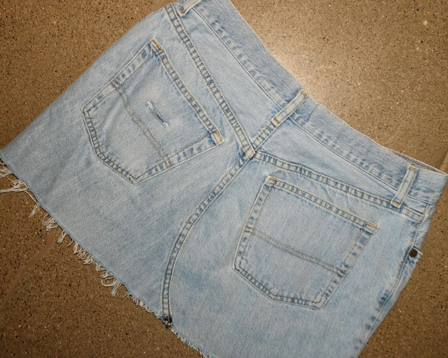 Stella Reworked Denim Mini Skirt