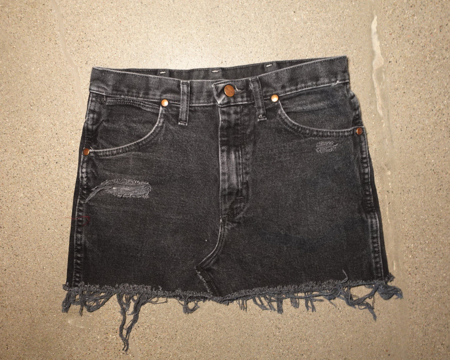 Alex Black Denim Mini Skirt